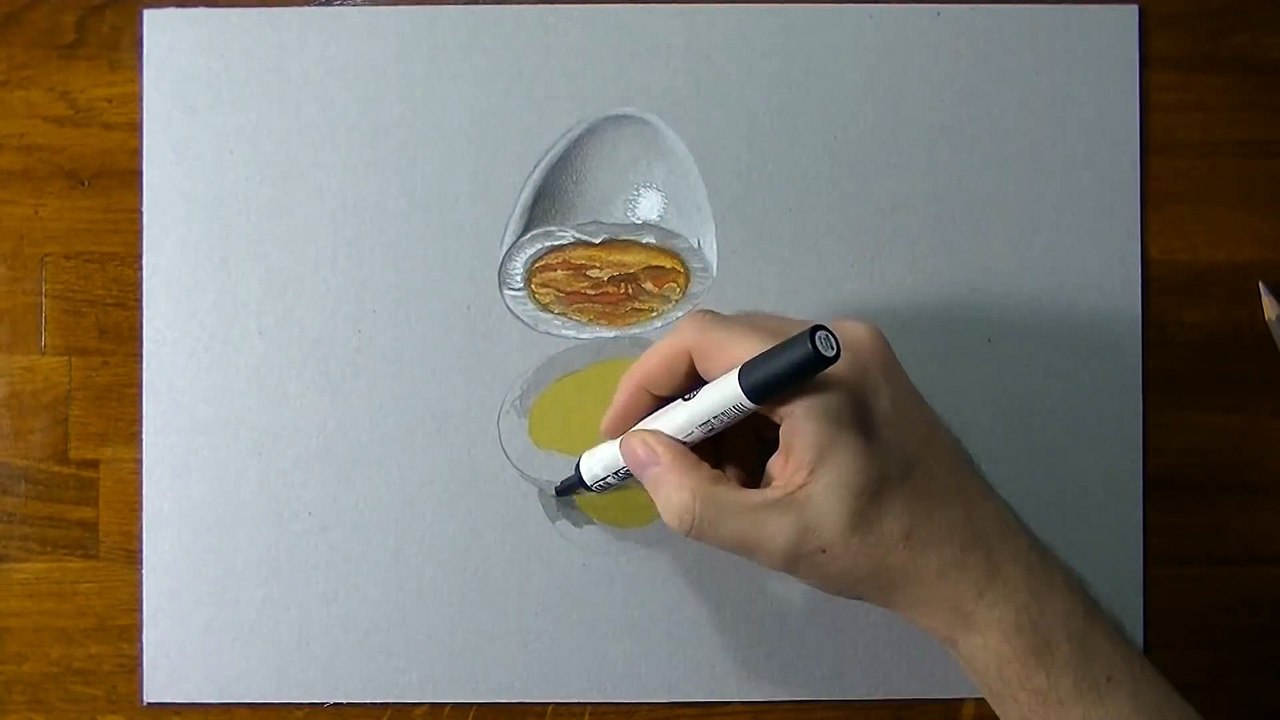 How I draw a boiled egg
