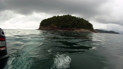 Ilha do Tesouro, Moai Gigante da Ilha da Páscoa, Praia Secreta, Peixes Venenosos, Navegação no Arquipélago da Almada, 25 milhas submarinas, Marcelo Ambrogi, Ubatuba, SP, Brasil, (59)