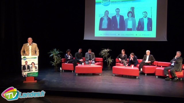 Réunion publique à Soustons, liste «Les Landes en Avant» Canton Marensin Sud. Interventon d'Eric Kerrouche