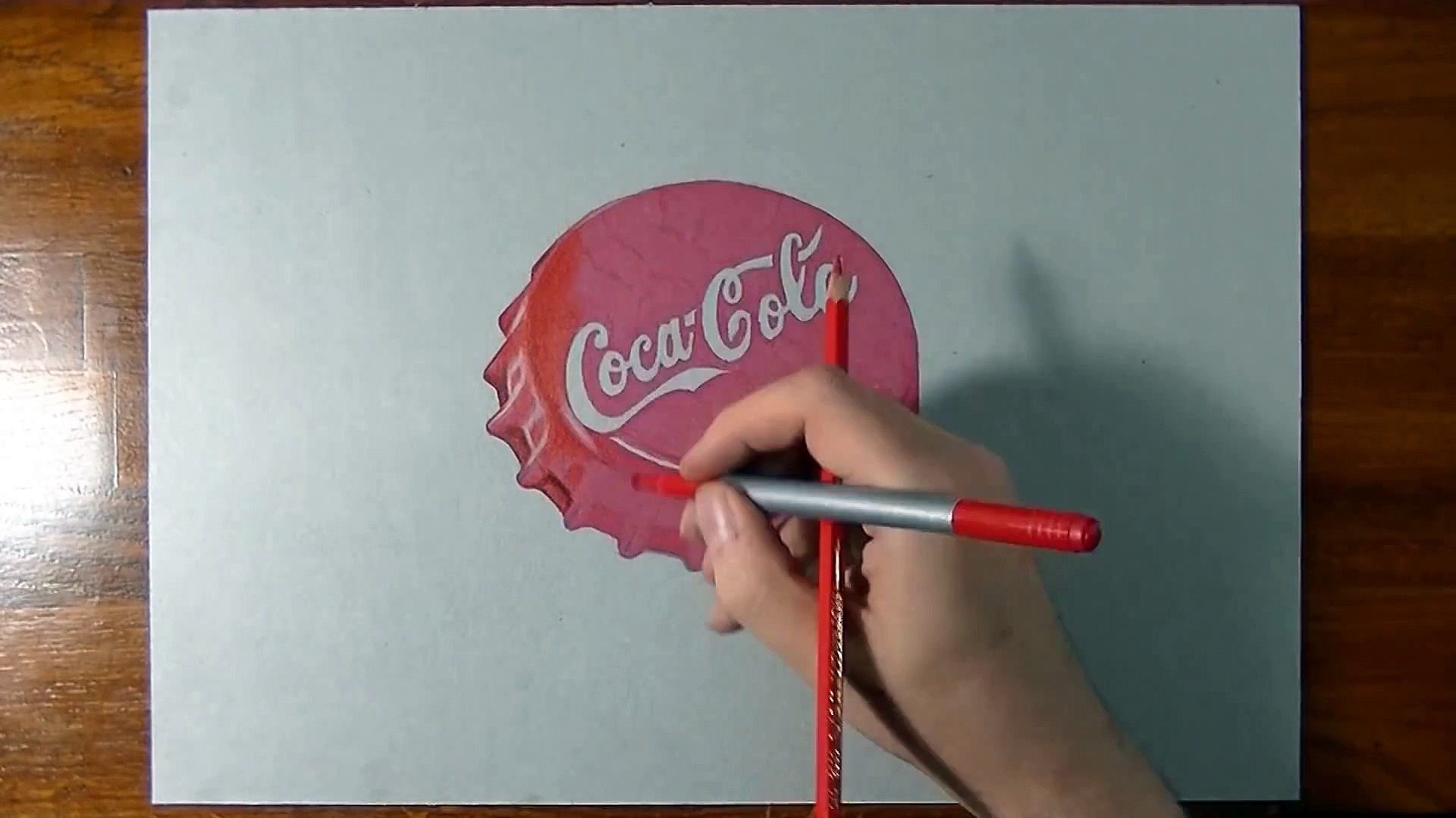 coca cola bottle cap drawing