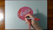 How I draw a Coca-Cola red bottle cap 3D illusion