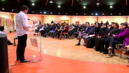 élection départementales meeting du 14 mars intervention d'olivier d'henry et d'amel Jaouani