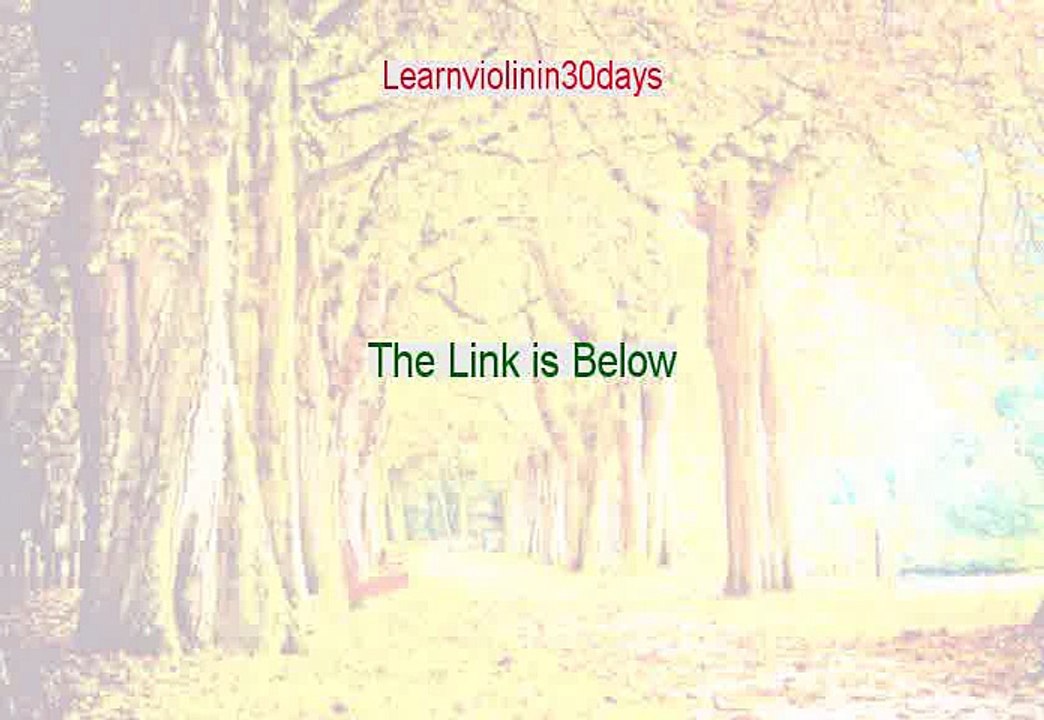 Learnviolinin30days Free PDF [Download Here]
