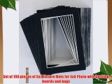 100 Pcs of 5x7 BLACK Picture Mats Mattes Matting for 4x6 Photo   Backing   Bags