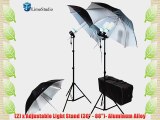 LimoStudio 1600 Watt Photography Photo Video Studio Umbrella Doulbe Continuous Light Lighting