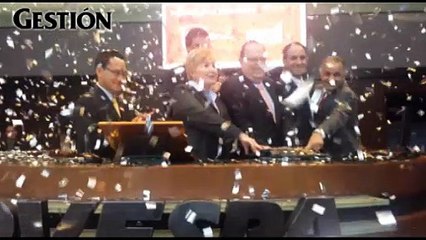Delegación peruana en Brasil realizó el tradicional campanazo en Bovespa