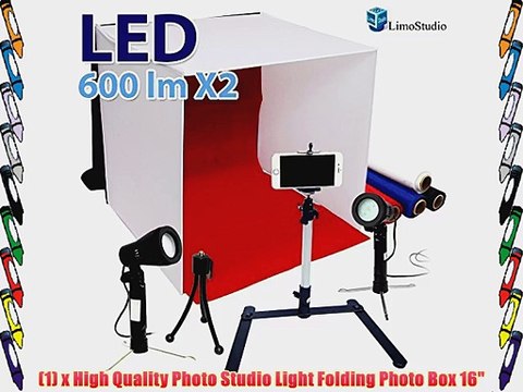 LimoStudio Photography Table Top Photo Light Tent Kit 16 Photo Light Box 5500K 600 Lumen LED