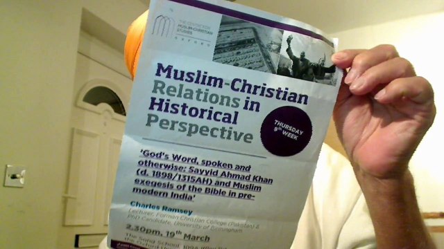 Charles Ramsey of the Punjab University delivered a very interesting Seminar. I come from the Punjab and this American could speak good Urdu and other languages. I was enjoying it until someone from the Centre told him that I am a heretic. But I left him
