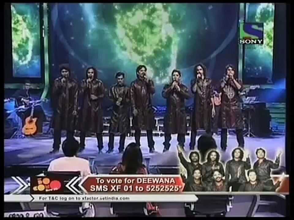 X Factor India - Deewana Group tunefully sings Aas Paas Hai Khuda- X Factor India - Episode 16 - 8th Jul 2011