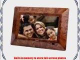 Impecca DFM-750 7 3-in-1 Digital Photo Frame with 16:9 Aspect Ratio Built in Speakers Wood