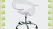 Retro Acrylic Hydraulic Lift Adjustable Height Swivel Office Desk Chair Clear (2804)