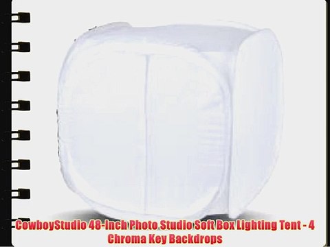 CowboyStudio 48-Inch Photo Studio Soft Box Lighting Tent - 4 Chroma Key Backdrops