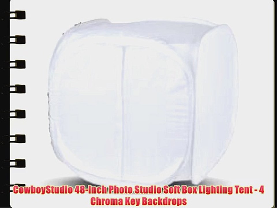 CowboyStudio 48-Inch Photo Studio Soft Box Lighting Tent - 4 Chroma Key Backdrops
