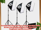 PBL Studio Photo Video 2400 Watts 3 Light 12 Bulb 5500k Softbox Kit 24in x 24in Softboxes With