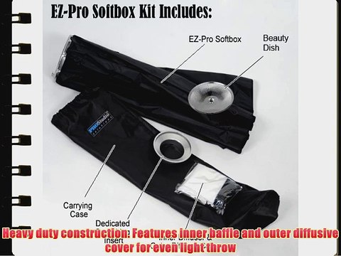 Fotodiox 10SBXBW1256EZ Pro Studio Solutions EZ Pro Strip Box Softbox 12-Inchx56-Inch with Speedring
