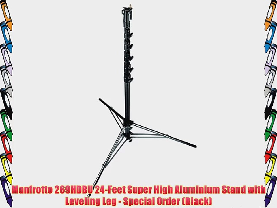 Manfrotto 269HDBU 24-Feet Super High Aluminium Stand with Leveling Leg - Special Order (Black)