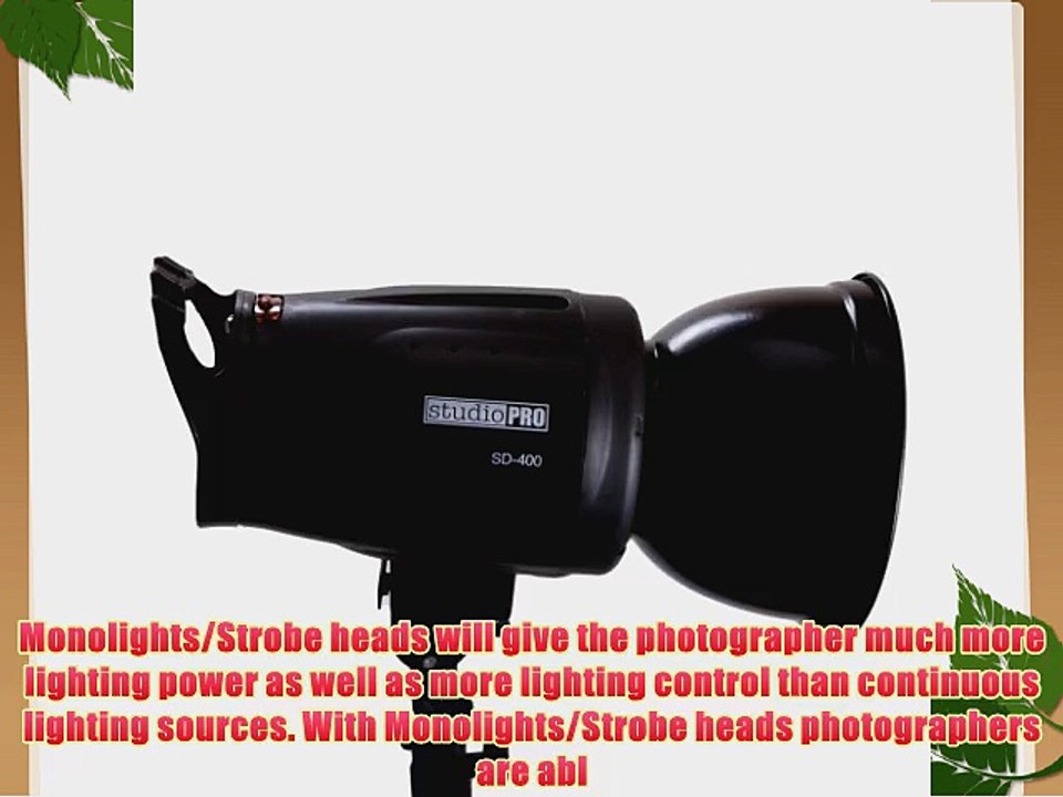 StudioPRO 400 Watt Photography Studio Monolight Strobe Flash Lighting Head SD-400
