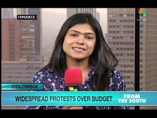 Colombia: Workers protest budget cuts