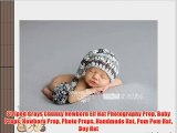 Striped Grays Chunky Newborn Elf Hat Photography Prop Baby Props Newborn Prop Photo Props Handmade
