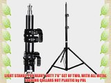 LIGHT STANDS PRO HEAVY DUTY 7'6 SET OF TWO WITH ALL METAL LOCKING COLLARS NOT PLASTIC by PBL