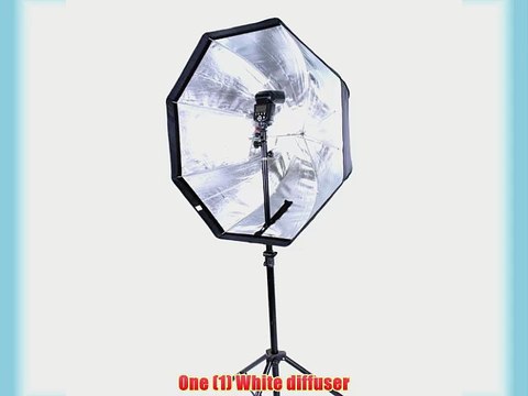 CowboyStudio Pro 30 Inch Octagon Umbrella Speedlite Softbox Brolly Reflector with Grid 8080