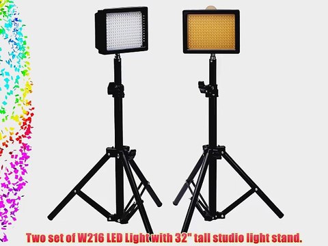 Bestlight? Photography 216 LED Studio Lighting Kit including (2)W216 Dimmable Ultra High Power
