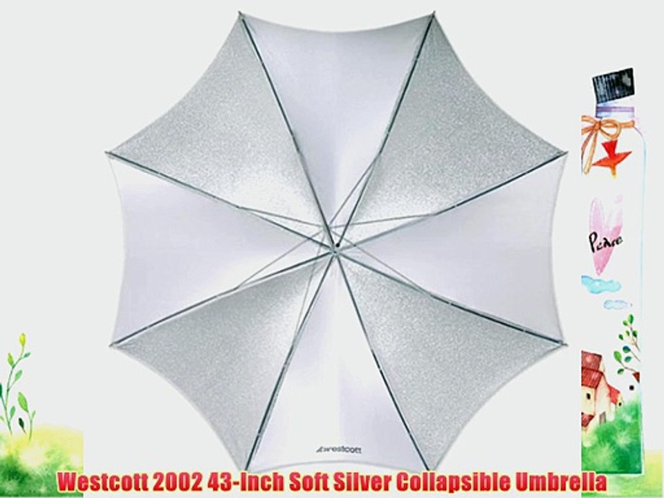 Westcott 2002 43-Inch Soft Silver Collapsible Umbrella