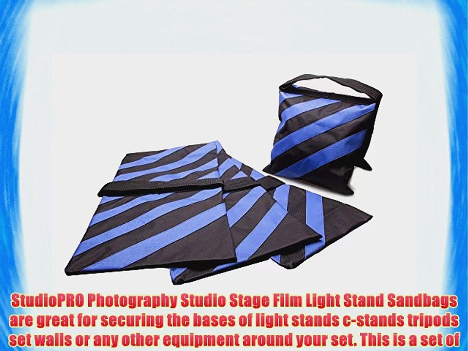 StudioPRO Four Blue Photography Photo Video Studio Stage Film Light Stand Sandbags