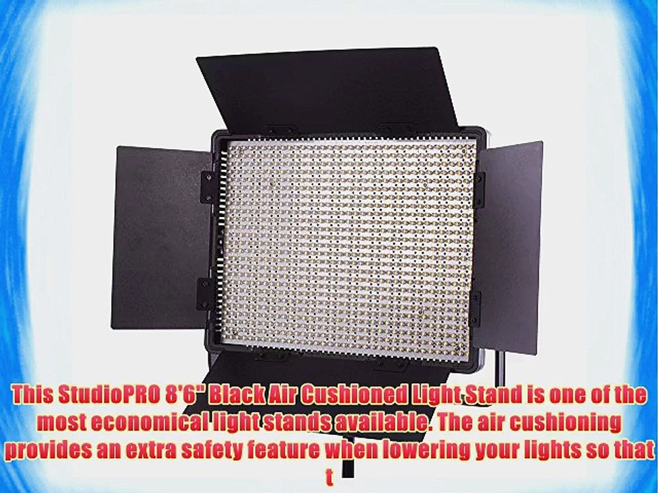 StudioPRO Double LED CN-900CSA Bi Color Barndoor LED Photography Lighting Panel and Light Stand