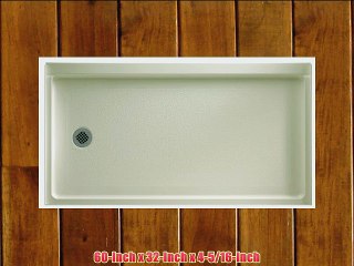Swanstone FR-3260L-037 Veritek 60-Inch by 32-Inch by 4-5/16-Inch Retrofit Single Threshold