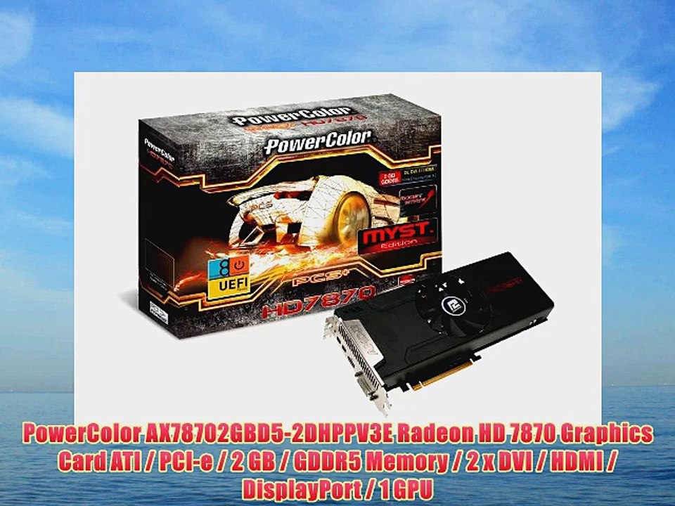 PowerColor AX78702GBD5-2DHPPV3E Radeon HD 7870 Graphics Card ATI / PCI-e / 2 GB / GDDR5 Memory