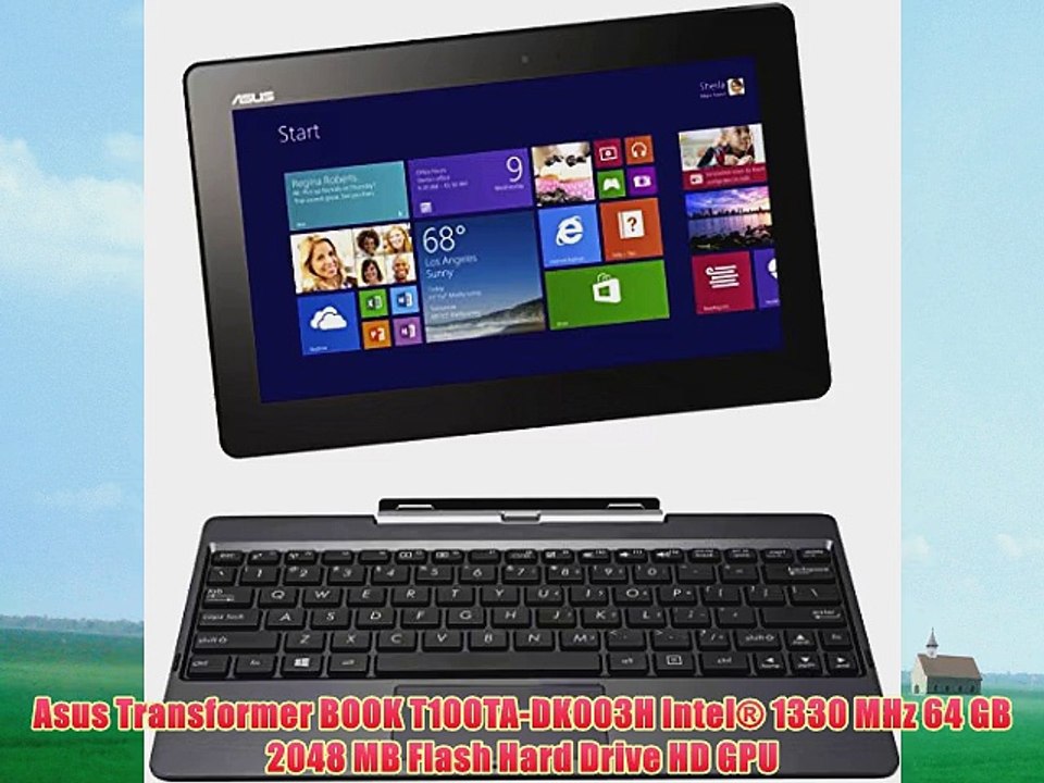 Asus Transformer BOOK T100TA-DK003H Intel? 1330 MHz 64 GB 2048 MB Flash Hard Drive HD GPU