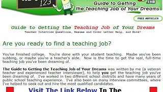 I Want A Teaching Job WHY YOU MUST WATCH NOW! Bonus + Discount