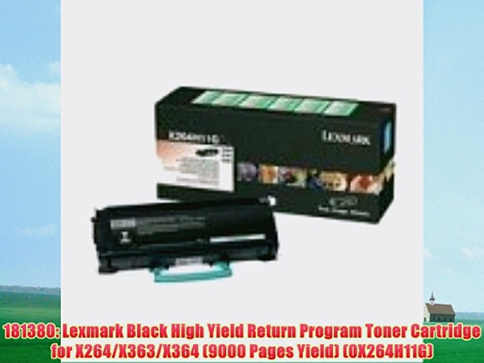 181380: Lexmark Black High Yield Return Program Toner Cartridge for X264/X363/X364 (9000 Pages