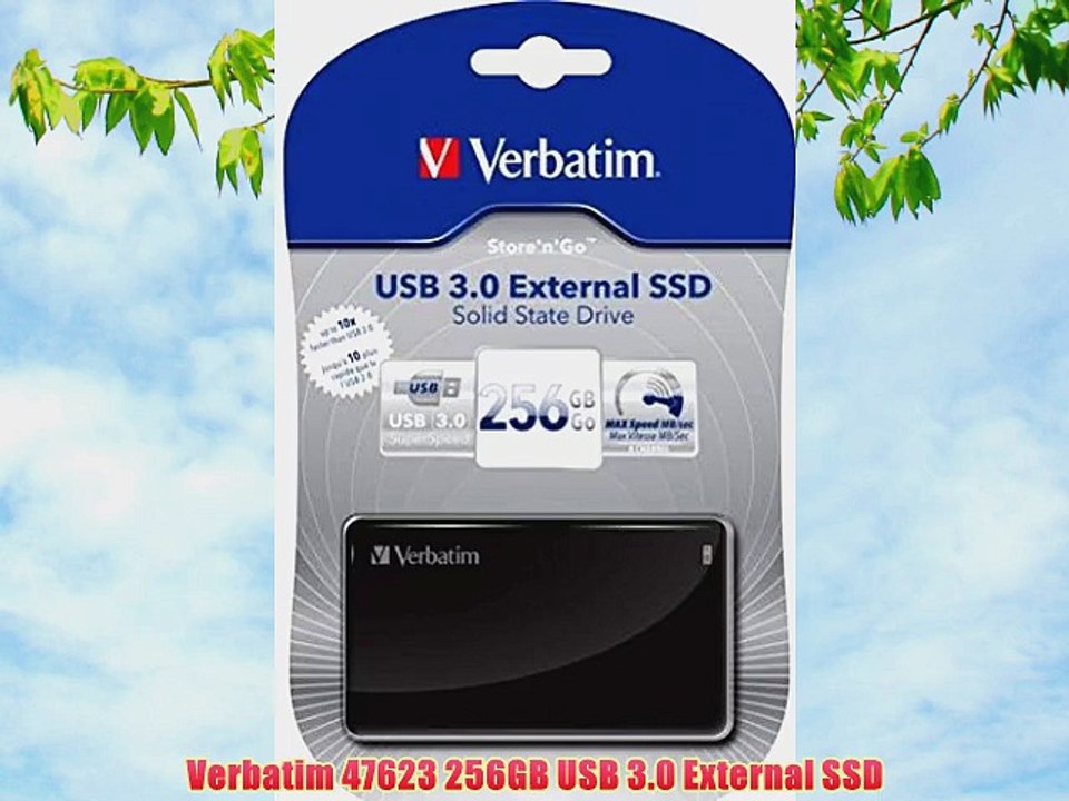 Verbatim 47623 256GB USB 3.0 External SSD