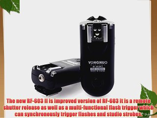 Yongnuo RF-603 N3 Wireless Flash Radio Trigger for Nikon D600 D7100 D7000 LF241