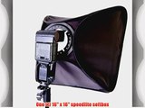 CowboyStudio Photo / Video 16 inch Speedlight Flash Softbox with L-Bracket Shoe Mount and Carry