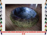 Newborn baby infant photography prop handmade woven basket D-19
