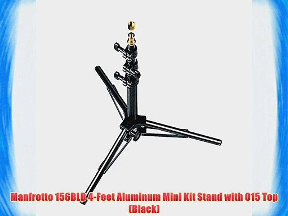Manfrotto 156BLB 4-Feet Aluminum Mini Kit Stand with 015 Top (Black)