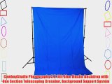 CowboyStudio Photography 5 X 10ft Blue Muslin Backdrop with One Section Telescoping Crossbar