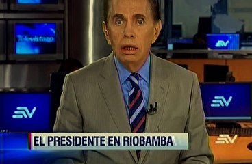 Correa inaugura obra en Riobamba