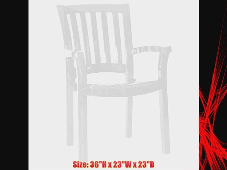 Sunshine Stacking Dining Arm Chair [Set of 4] Finish: White