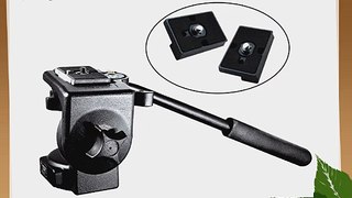 Manfrotto 128RC Micro Fluid Head with Two Replacement Quick Release Plates for the RC2 Rapid