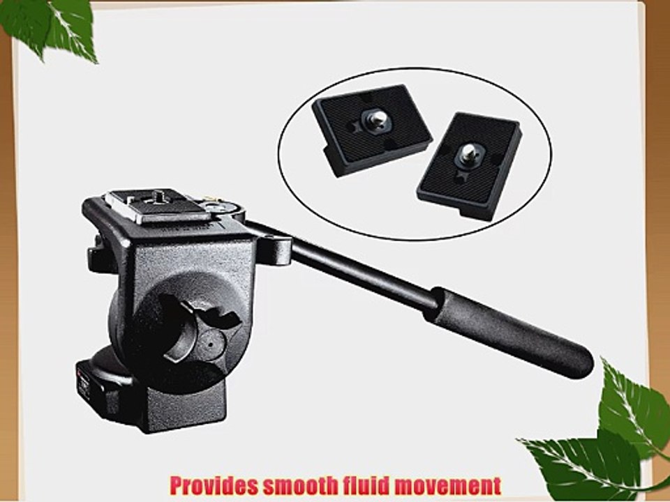 Manfrotto 128RC Micro Fluid Head with Two Replacement Quick Release Plates for the RC2 Rapid