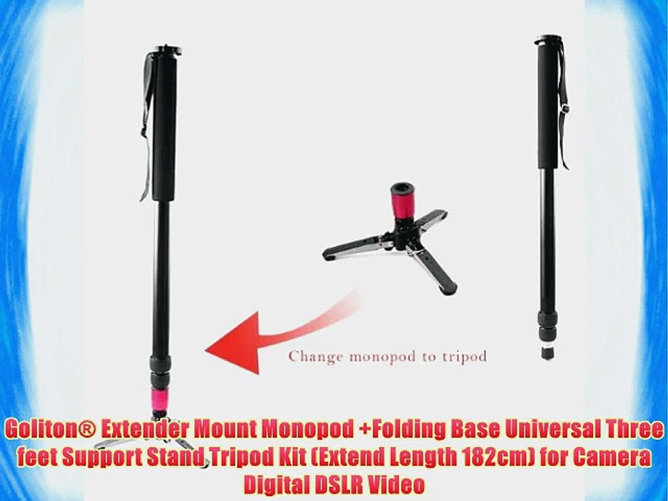 Goliton? Extender Mount Monopod  Folding Base Universal Three feet Support Stand Tripod Kit