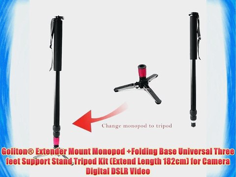 Goliton? Extender Mount Monopod Folding Base Universal Three feet Support Stand Tripod Kit