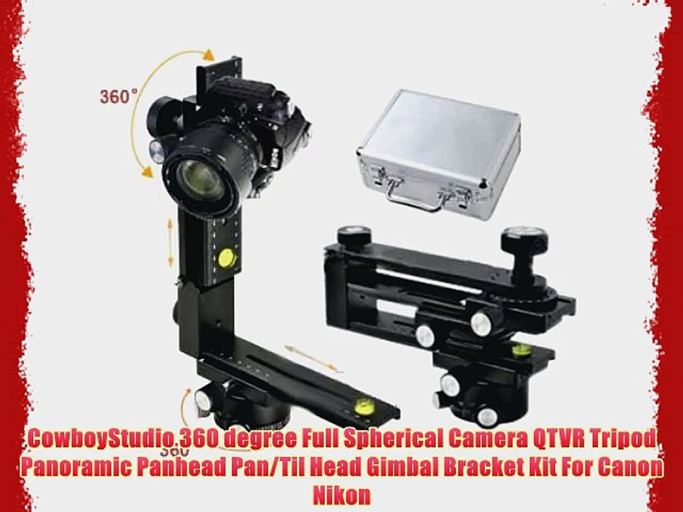 CowboyStudio 360 degree Full Spherical Camera QTVR Tripod Panoramic Panhead Pan/Til Head Gimbal