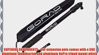 GoRad Gear - ANIMAS: All-aluminum 17-40 Waterproof Telescoping Extension Pole for GoPro Hero