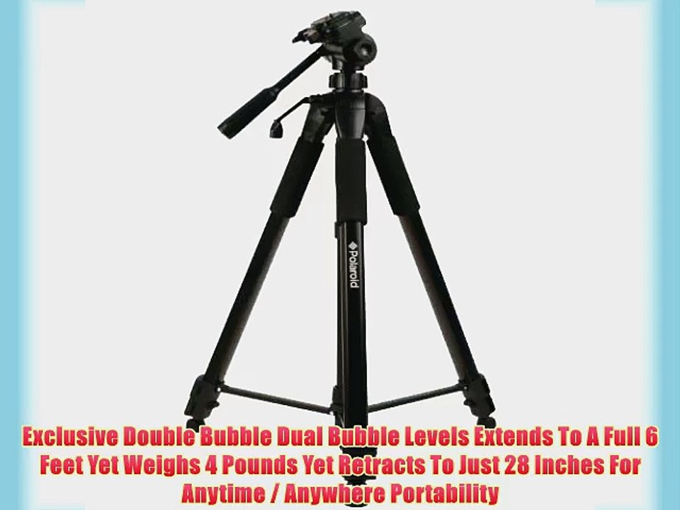 Polaroid 72 Photo / Video ProPod Tripod Includes Deluxe Tripod Carrying Case   Additional Quick