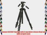 Calumet CK7300 Tripod Kit with 3-way Quick-release Head and Built-in Spirit Level